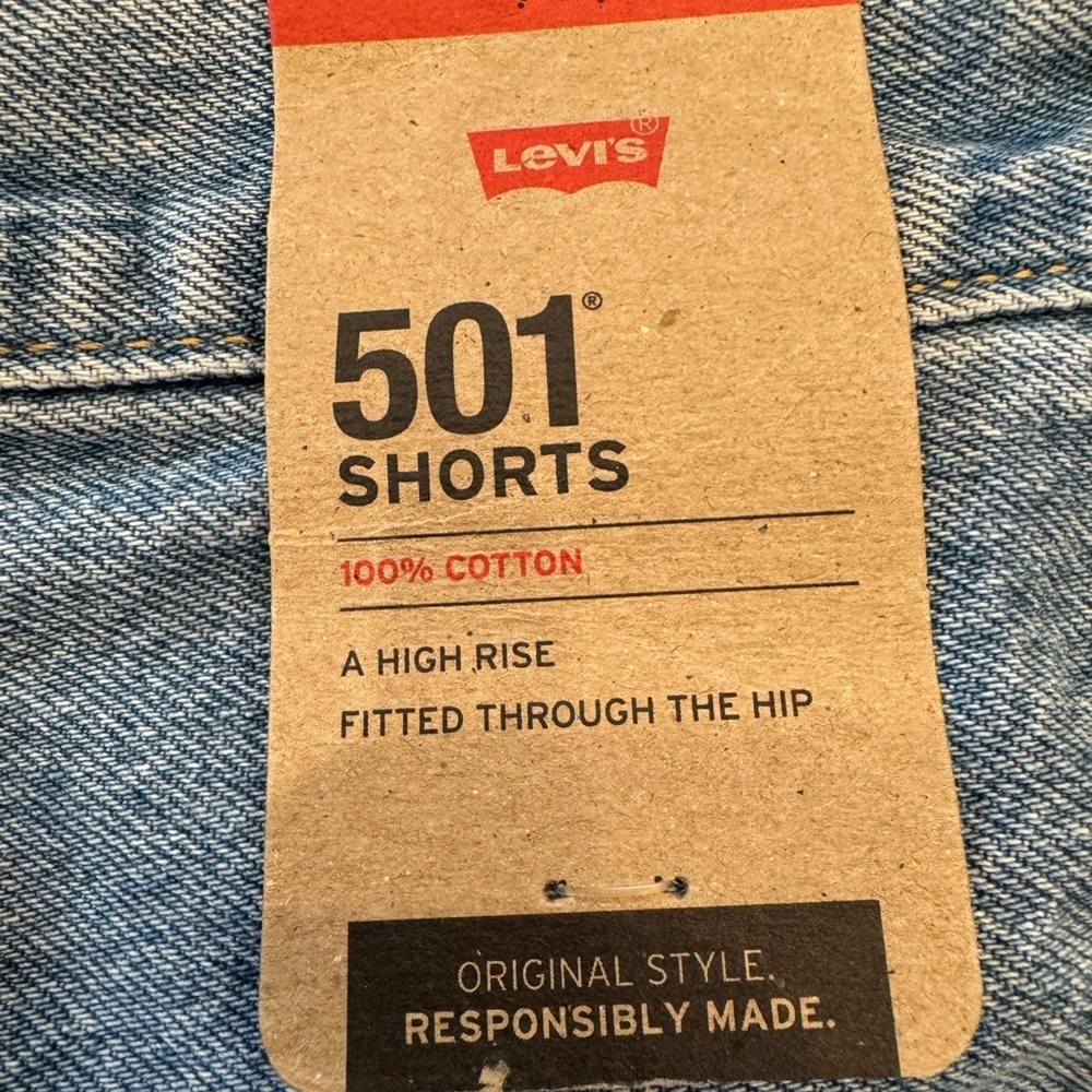 Levi’s 501 High Rise Cutoff Shorts Size 31 NWT 100% Cotton - Picture 3 of 8